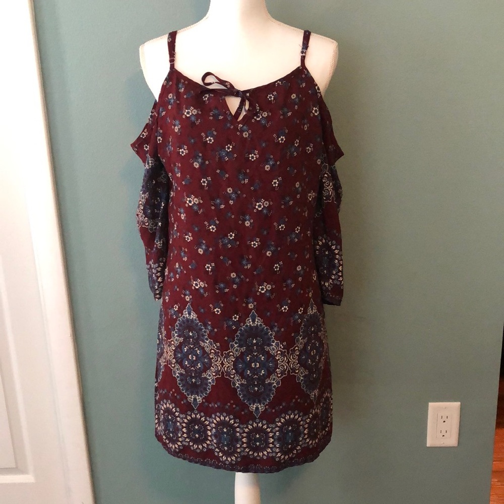 Small Maroon patterned dress
